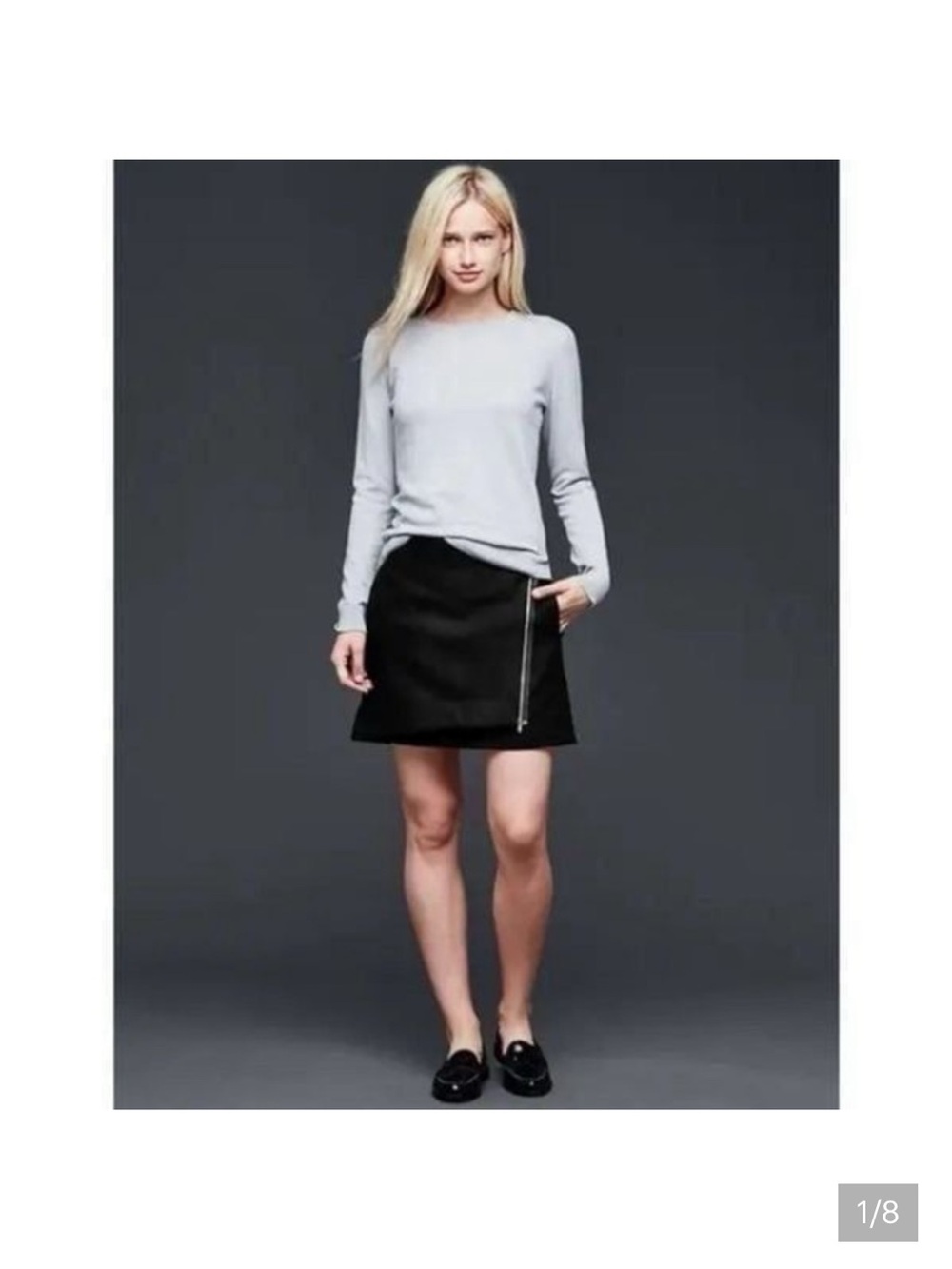 GAP Black Mini Skirt with Side Zip